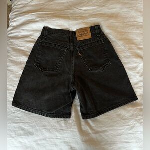 Vintage Levi's Black Denim Jean Shorts Orange Tab